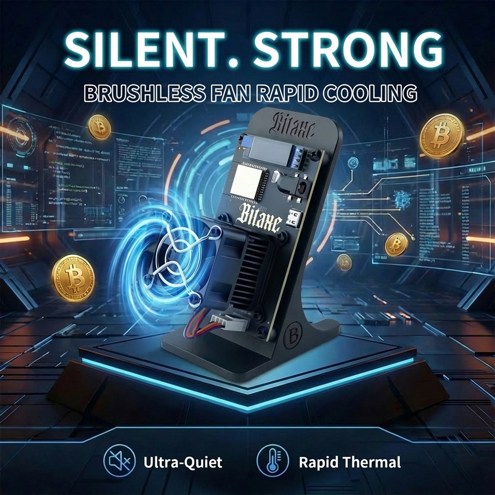 Bitaxe Gamma Lottery Miner | Up to 1.2TH/s |3D-Printed Enclosure | black (Power Supply Included)