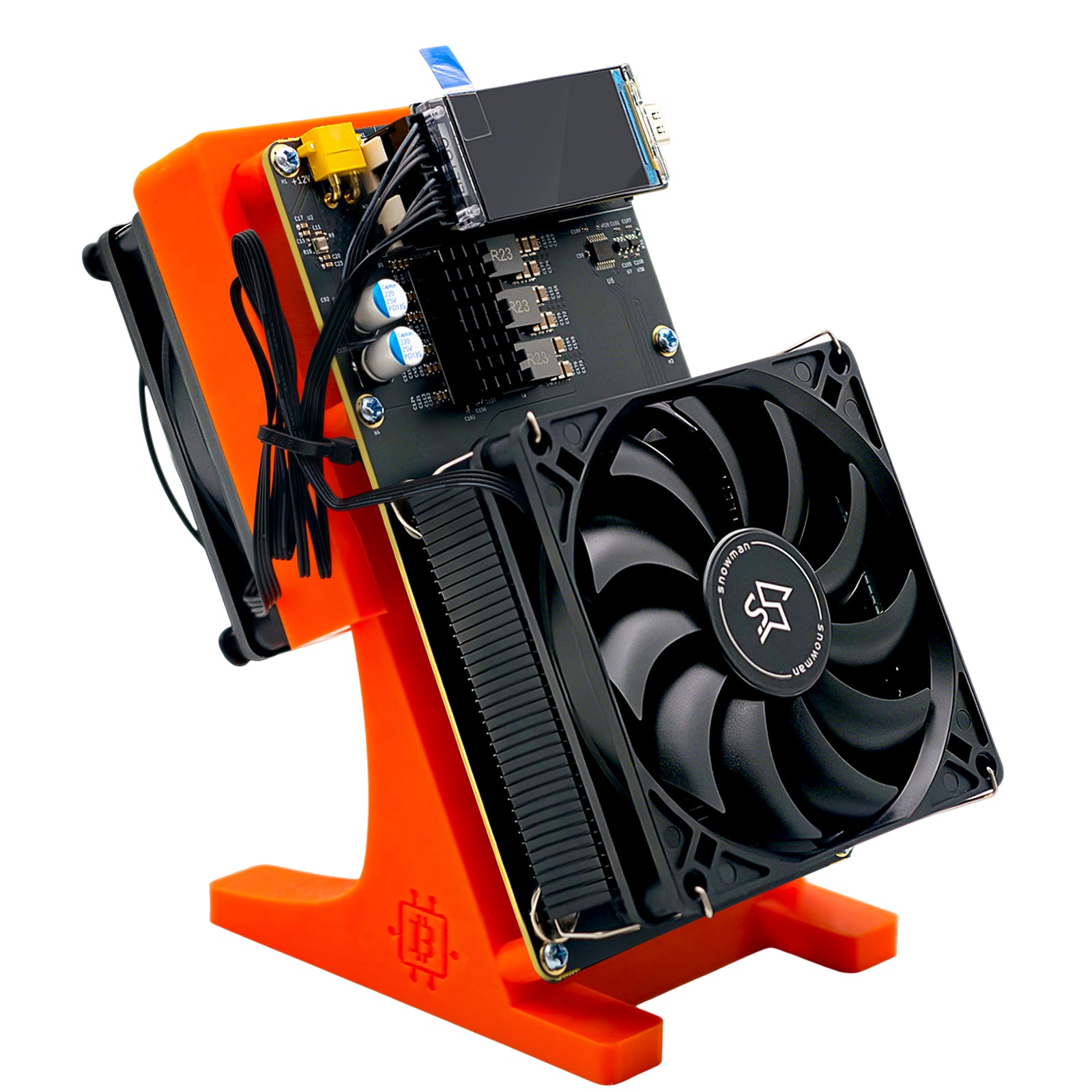 NerdQaxe++ Rev 6TH/s BTC Miner - 100W Dual-Fan BM1370 ASIC Machine