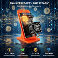 Bitaxe Gamma Lottery Miner | Up to 1.2TH/s |3D-Printed Enclosure | Orange(Power Supply Included)