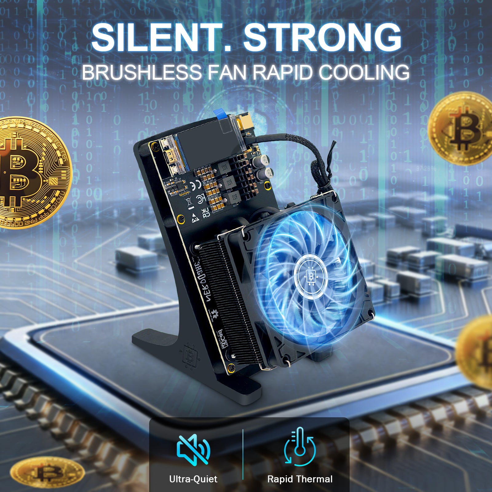 NerdQaxe++ 6TH/s Bitcoin Home Miner | Quiet Dual-Fan Setup for Beginners