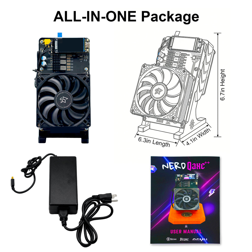 NerdQaxe++ Bitcoin Home Miner 6TH/s | Plug & Play Quiet Crypto Node