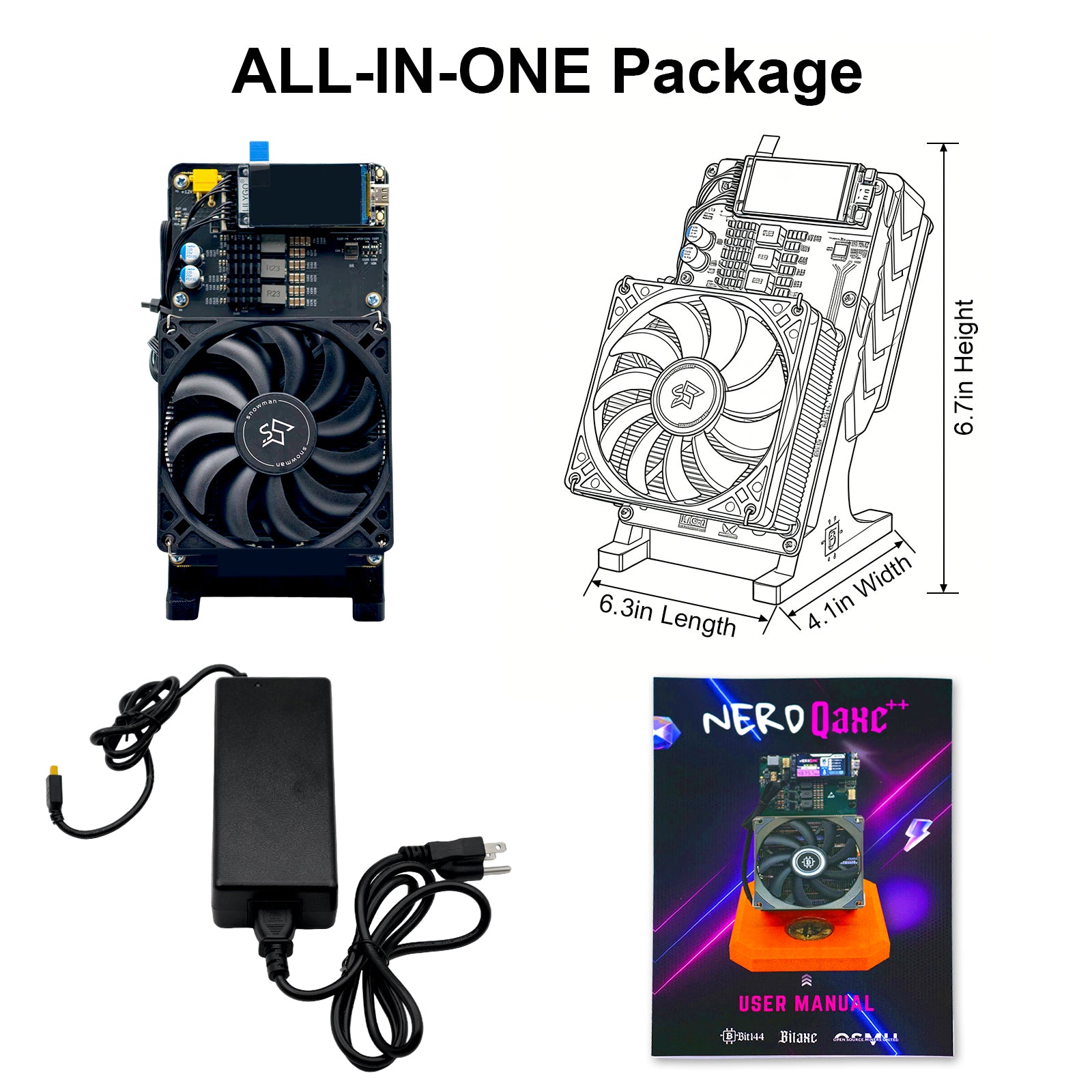 NerdQaxe++ Bitcoin Home Miner 6TH/s | Plug & Play Quiet Crypto Node