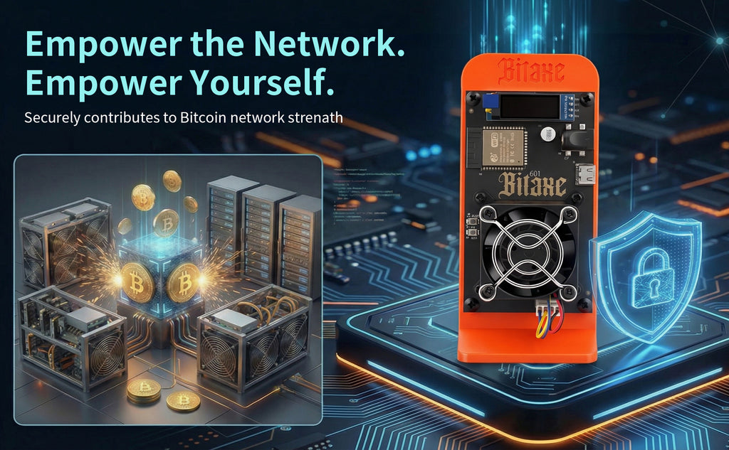 Bitaxe Gamma Lottery Miner | Up to 1.2TH/s |3D-Printed Enclosure | Orange(Power Supply Included)