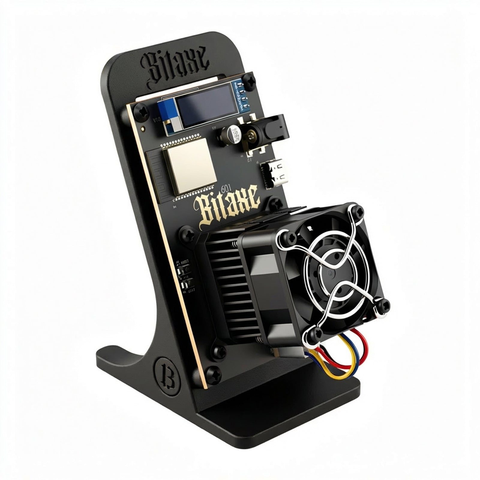 Bitaxe Gamma Lottery Miner | Up to 1.2TH/s |3D-Printed Enclosure | black (Power Supply Included)