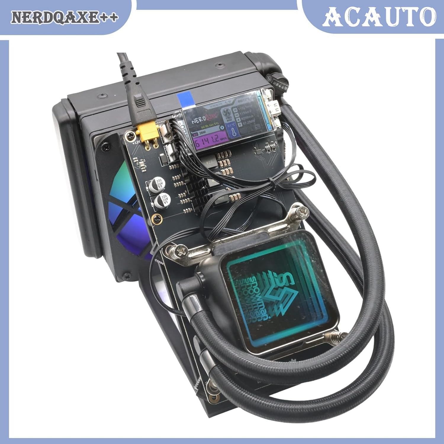 NerdQaxe++ Hydro 6TH/s Bitcoin Miner - Low Power Open Source Node